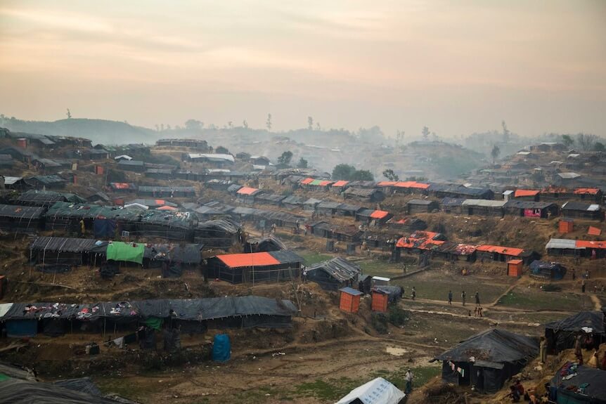  Cox's Bazar refugee camp in Bangladesh is the largest in the world. People live in crowded conditions. A coronavirus outbreak here could be devastating